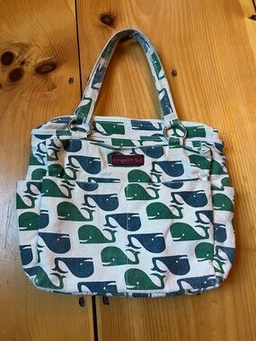 BUNGALOW 360 Vegan Canvas Whale Printed Pocketbook Purse